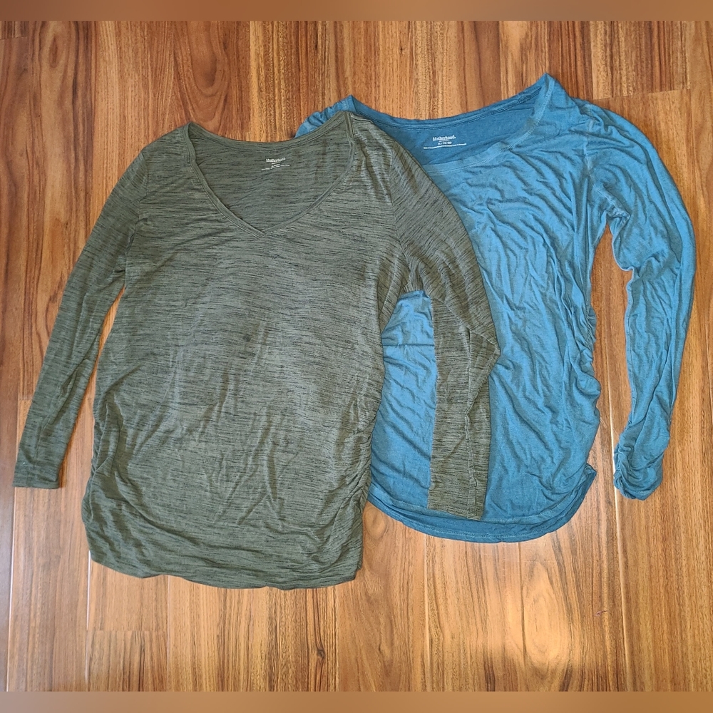 2 pack Motherhood maternity long sleeve shirts XL